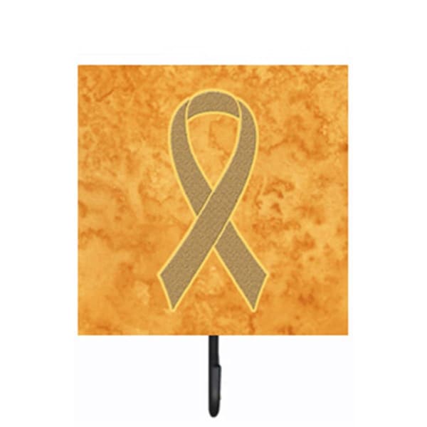 Micasa 4.25 W x 7 H In. Peach Ribbon for Uterine Cancer Awareness Leash or Key Holder MI254521 - main